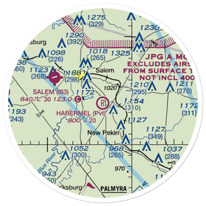 Habermel Airport (IN44) VFR Sectional Sticker (20 mile)