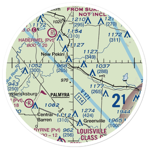 Spring Lake Airport (IN43) VFR Sectional Sticker (20 mile)