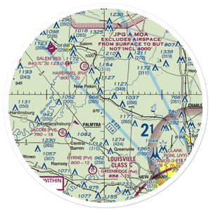 Spring Lake Airport (IN43) VFR Sectional Sticker (30 mile)