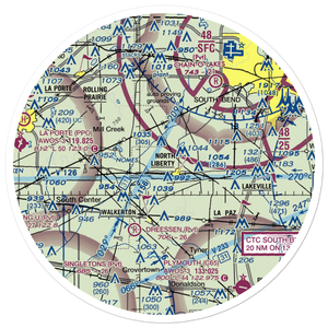 Stewarts Green Acres Airport (IN38) VFR Sectional Sticker (30 mile)