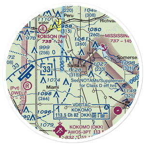 Shinn Bone Lane Airport (IN35) VFR Sectional Sticker (20 mile)
