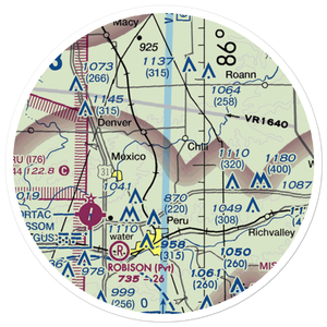 Rush Strip (IN34) VFR Sectional Sticker (20 mile)