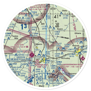 Rush Strip (IN34) VFR Sectional Sticker (30 mile)
