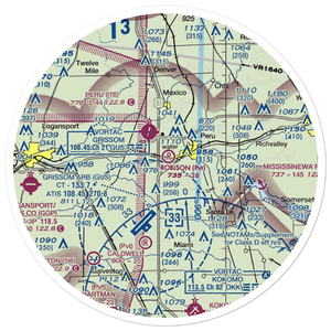 Robison Airport (IN33) VFR Sectional Sticker (30 mile)