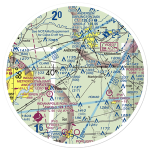 Stephenson Airport (IN32) VFR Sectional Sticker (30 mile)