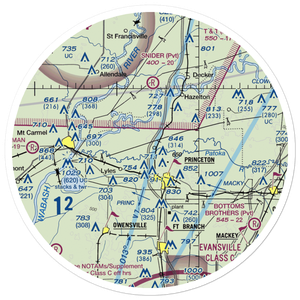 Hull Airport (IN30) VFR Sectional Sticker (30 mile)