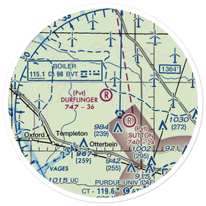 Durflinger Airport (IN29) VFR Sectional Sticker (20 mile)