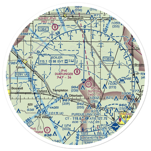 Durflinger Airport (IN29) VFR Sectional Sticker (30 mile)