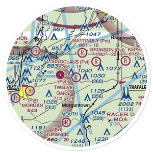 Jungclaus Airport (IN20) VFR Sectional Sticker (20 mile)
