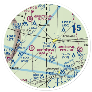 Hook Field (IN18) VFR Sectional Sticker (20 mile)