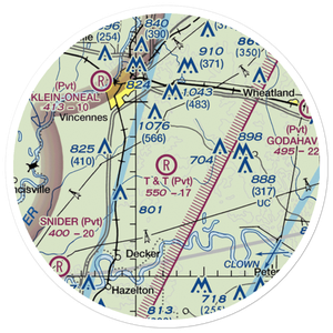 T & T Airport (IN15) VFR Sectional Sticker (20 mile)