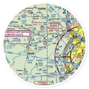 Greenridge RLA Restricted Landing Area (IN14) VFR Sectional Sticker (30 mile)