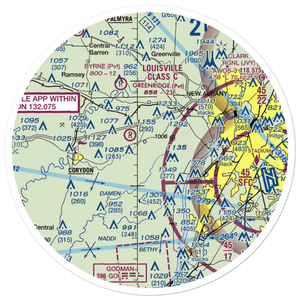 Lanesville Skyways Airport (IN13) VFR Sectional Sticker (30 mile)