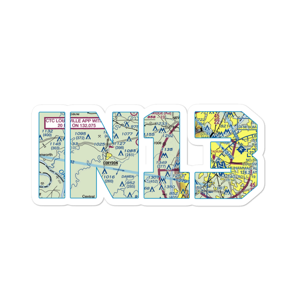 Lanesville Skyways Airport (IN13) VFR Sectional Sticker 