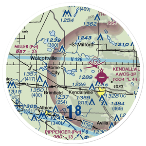 Lake Sylvan Seaplane Base (IN12) VFR Sectional Sticker (20 mile)