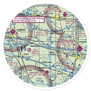 Arrowhead Farm Airport (IN11) VFR Sectional Sticker (30 mile)