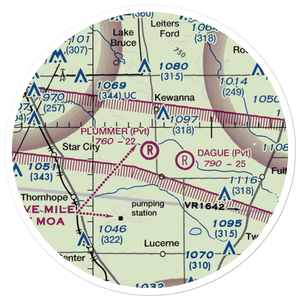 Plummer Airport (IN10) VFR Sectional Sticker (20 mile)