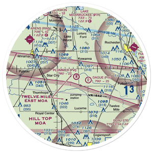 Plummer Airport (IN10) VFR Sectional Sticker (30 mile)