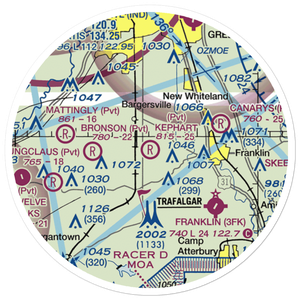Kephart Field Airport (IN01) VFR Sectional Sticker (20 mile)