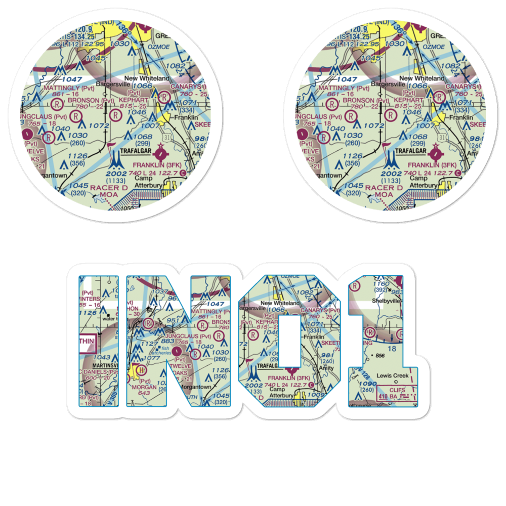 Kephart Field Airport (IN01) VFR Sectional Sticker Pack 