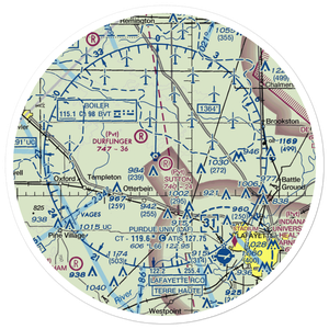 Sutton Airport (IN00) VFR Sectional Sticker (30 mile)