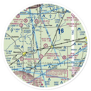 B & C Airport (IL99) VFR Sectional Sticker (30 mile)