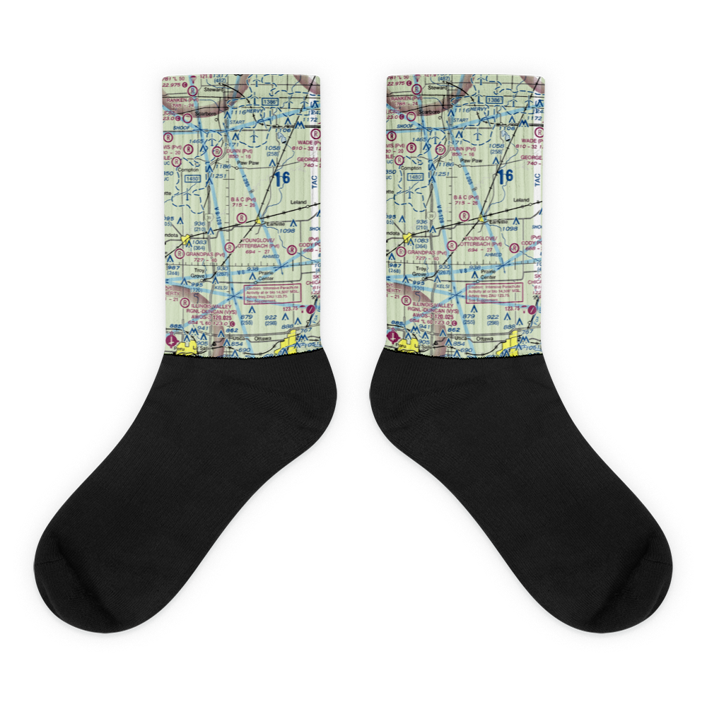B & C Airport (IL99) VFR Sectional Socks 