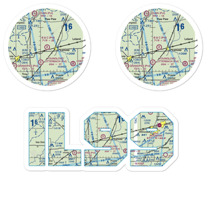 B & C Airport (IL99) VFR Sectional Sticker Pack