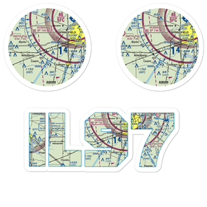 Springfield Southwest Airpark (IL97) VFR Sectional Sticker Pack