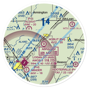 Hoblit Farms Airport (IL94) VFR Sectional Sticker (20 mile)