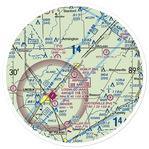 Hoblit Farms Airport (IL94) VFR Sectional Sticker (30 mile)