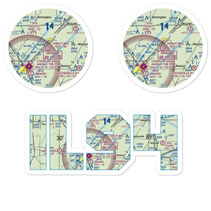 Hoblit Farms Airport (IL94) VFR Sectional Sticker Pack