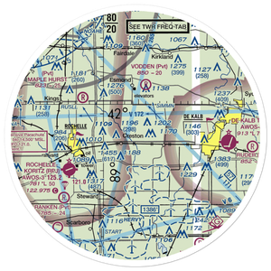 Hendrickson Flying Service Airport (IL93) VFR Sectional Sticker (30 mile)
