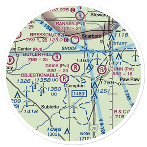 W Davis Airport (IL87) VFR Sectional Sticker (20 mile)