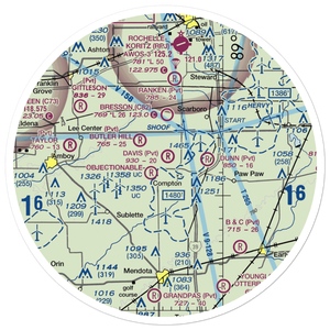 W Davis Airport (IL87) VFR Sectional Sticker (30 mile)