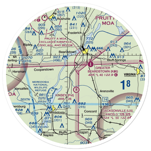 Krohe Airport (IL86) VFR Sectional Sticker (30 mile)