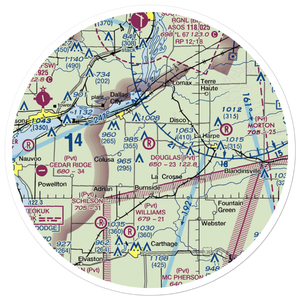 Douglas Airport (IL84) VFR Sectional Sticker (30 mile)