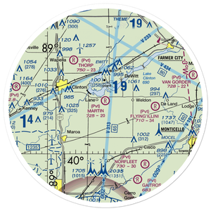Martin RLA Restricted Landing Area (IL82) VFR Sectional Sticker (30 mile)