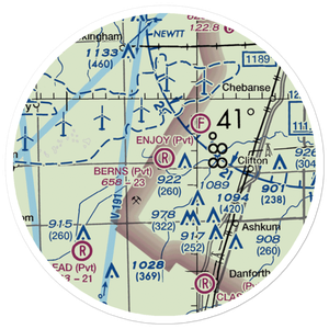 Berns Airport (IL81) VFR Sectional Sticker (20 mile)