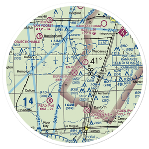 Berns Airport (IL81) VFR Sectional Sticker (30 mile)
