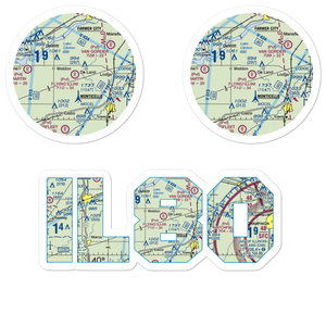 Flying Illini Airport (IL80) VFR Sectional Sticker Pack