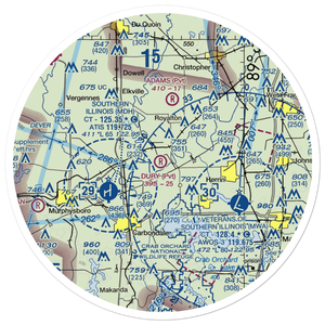 Dury Estates Airport (IL71) VFR Sectional Sticker (30 mile)