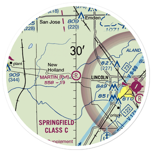 Martin Airport (IL64) VFR Sectional Sticker (20 mile)