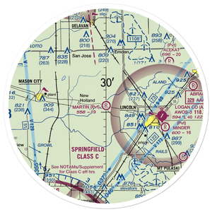Martin Airport (IL64) VFR Sectional Sticker (30 mile)