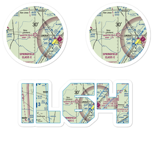 Martin Airport (IL64) VFR Sectional Sticker Pack