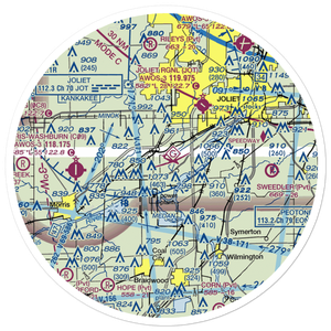 Chicago Glider Club Gliderport (IL59) VFR Sectional Sticker (30 mile)