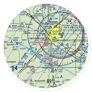 Cottonwood Airport (IL57) VFR Sectional Sticker (30 mile)