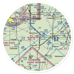 Richmond Airport (IL54) VFR Sectional Sticker (30 mile)