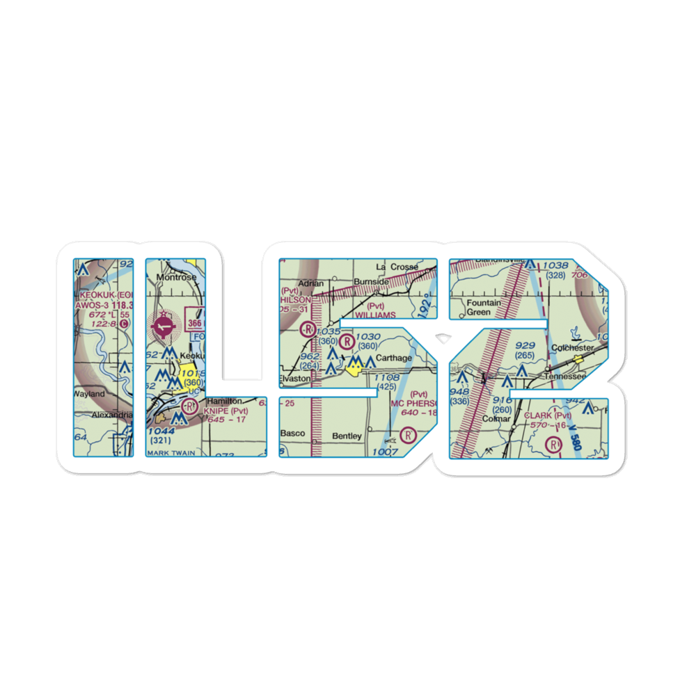 Williams Airport (IL52) VFR Sectional Sticker 