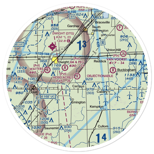 Aero Acres Airport (IL51) VFR Sectional Sticker (30 mile)